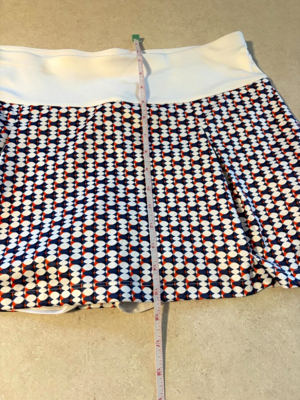 Grand Slam Womens Pull On Golf Tennis Skort XL White, Red, Blue Print Stretch - Picture 5 of 7